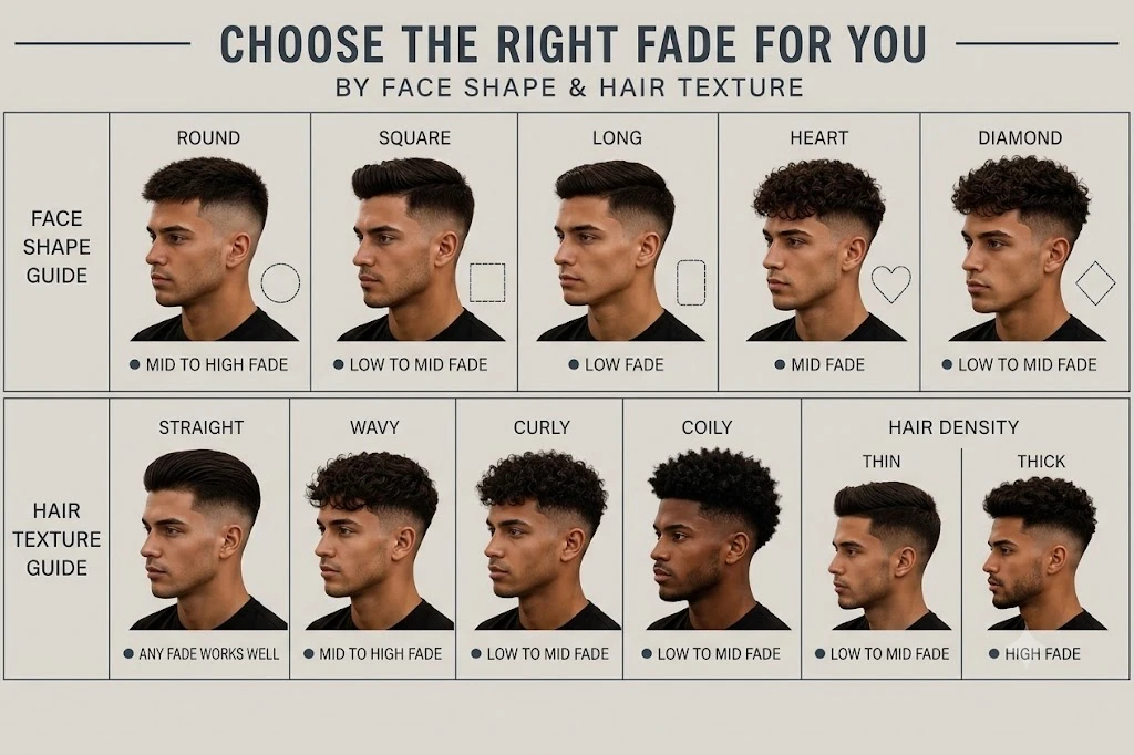 Choosing A Fade By Face Shape And Texture